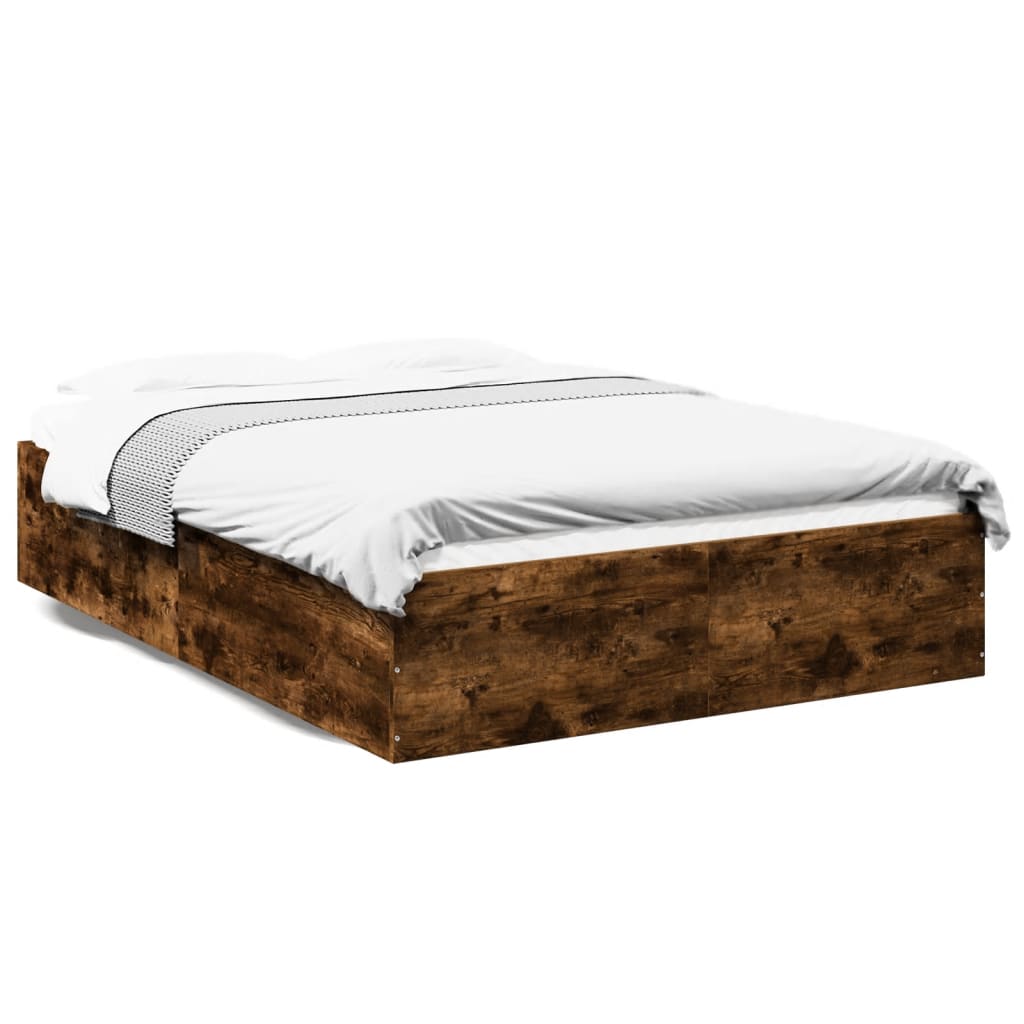 Cadre de lit sans matelas chêne fumé 120x200 cm - XIOS