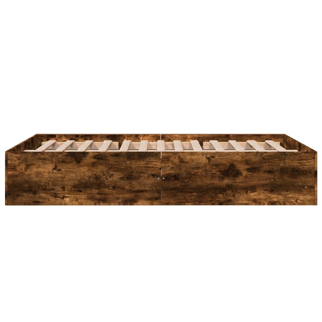 Cadre de lit sans matelas chêne fumé 120x200 cm - XIOS