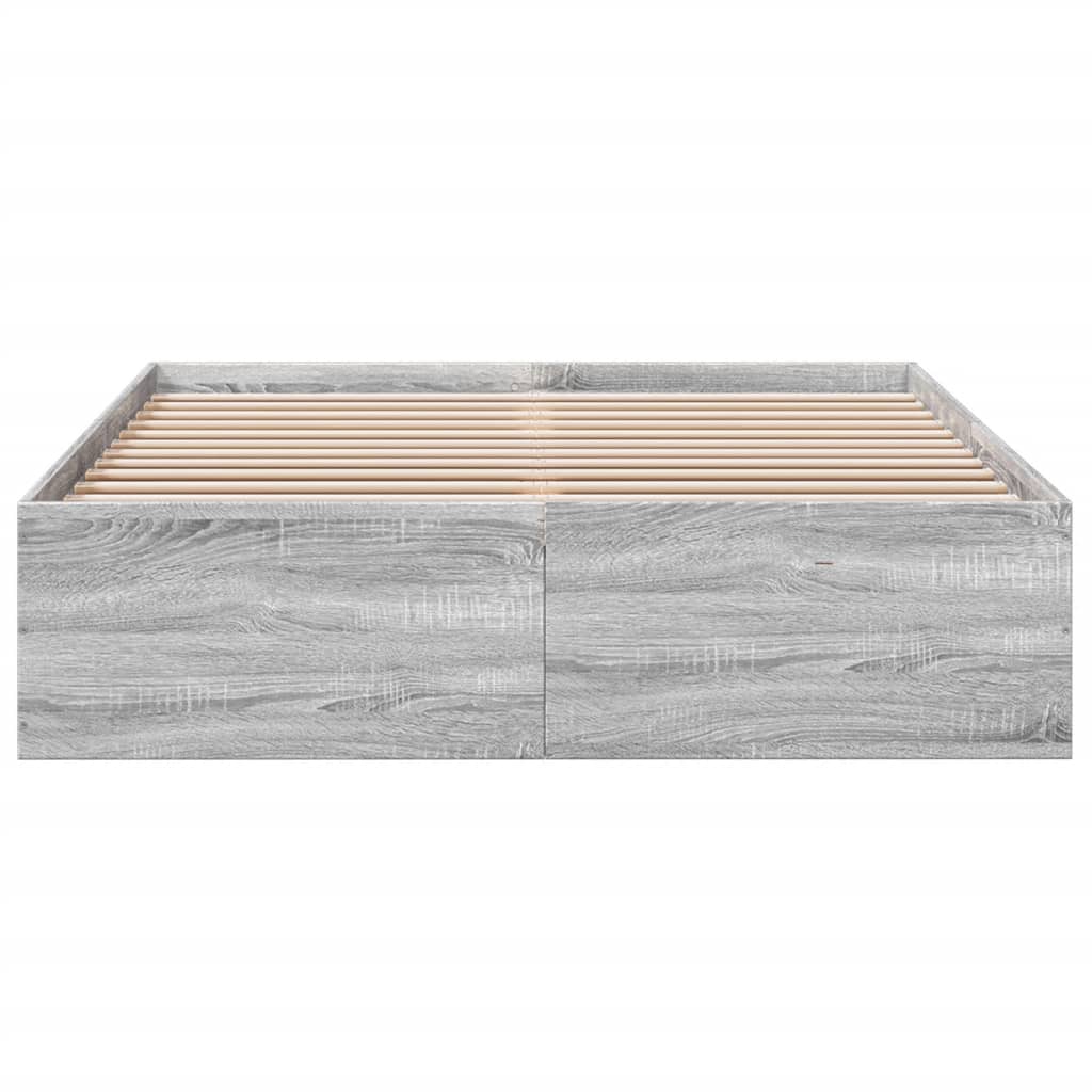 Cadre de lit sans matelas sonoma gris 135x190 cm - XIOS