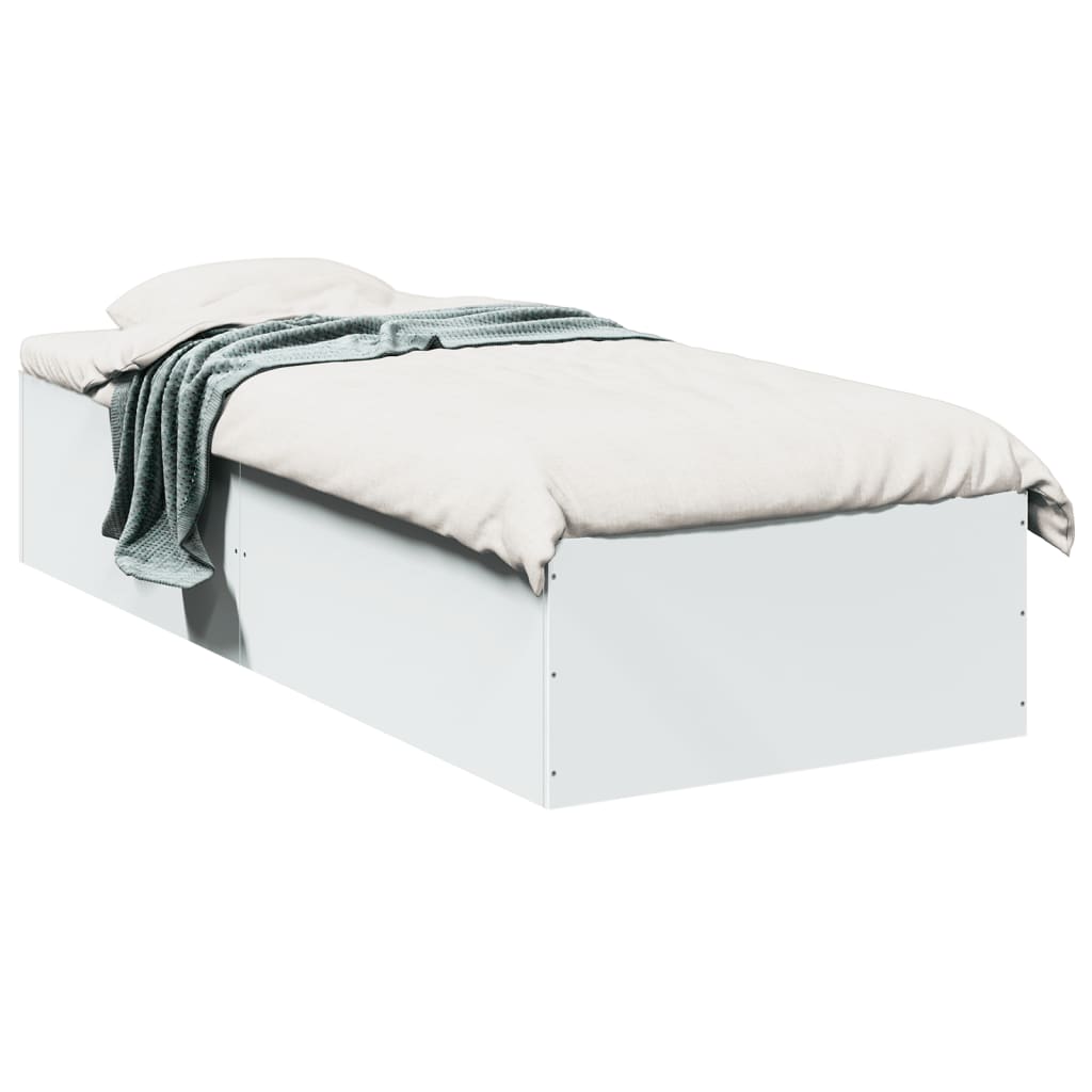 Cadre de lit sans matelas blanc 100x200 cm - XIOS