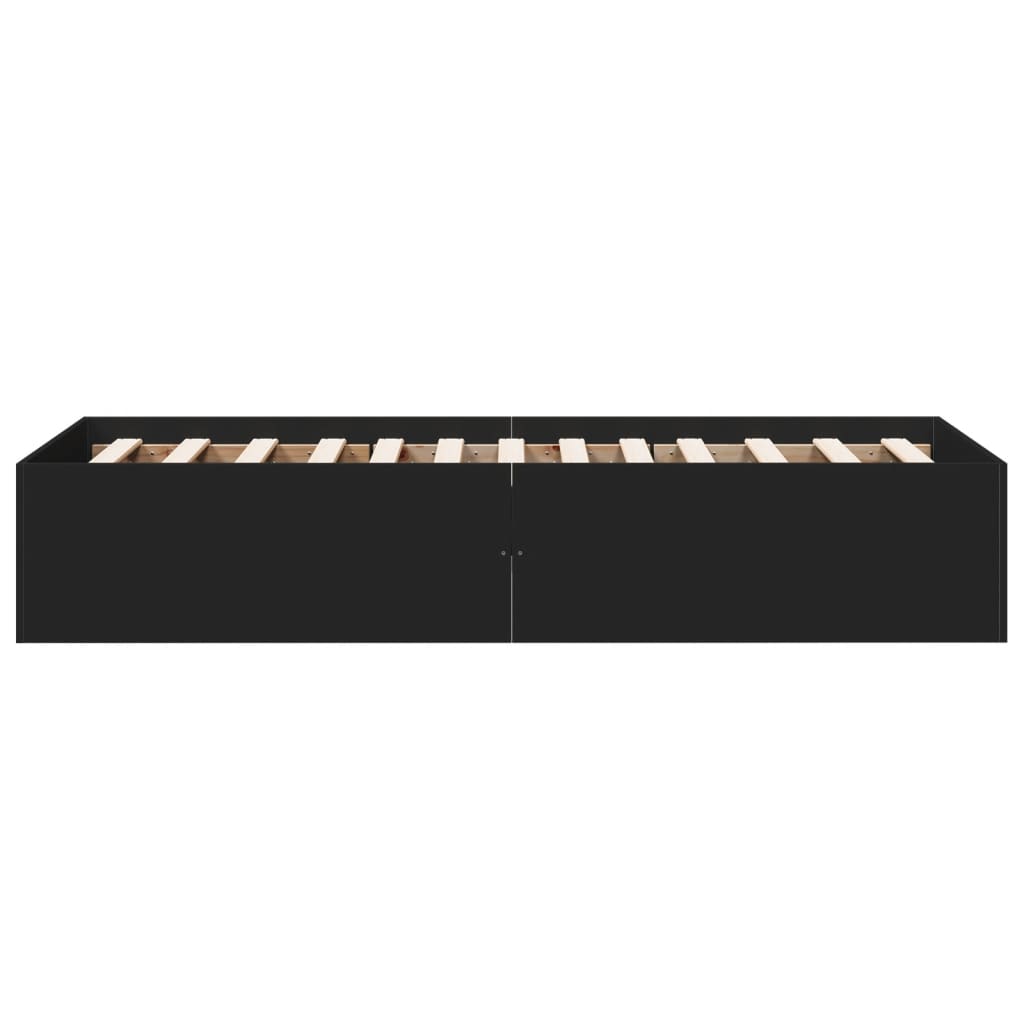 Cadre de lit sans matelas noir 100x200 cm - XIOS