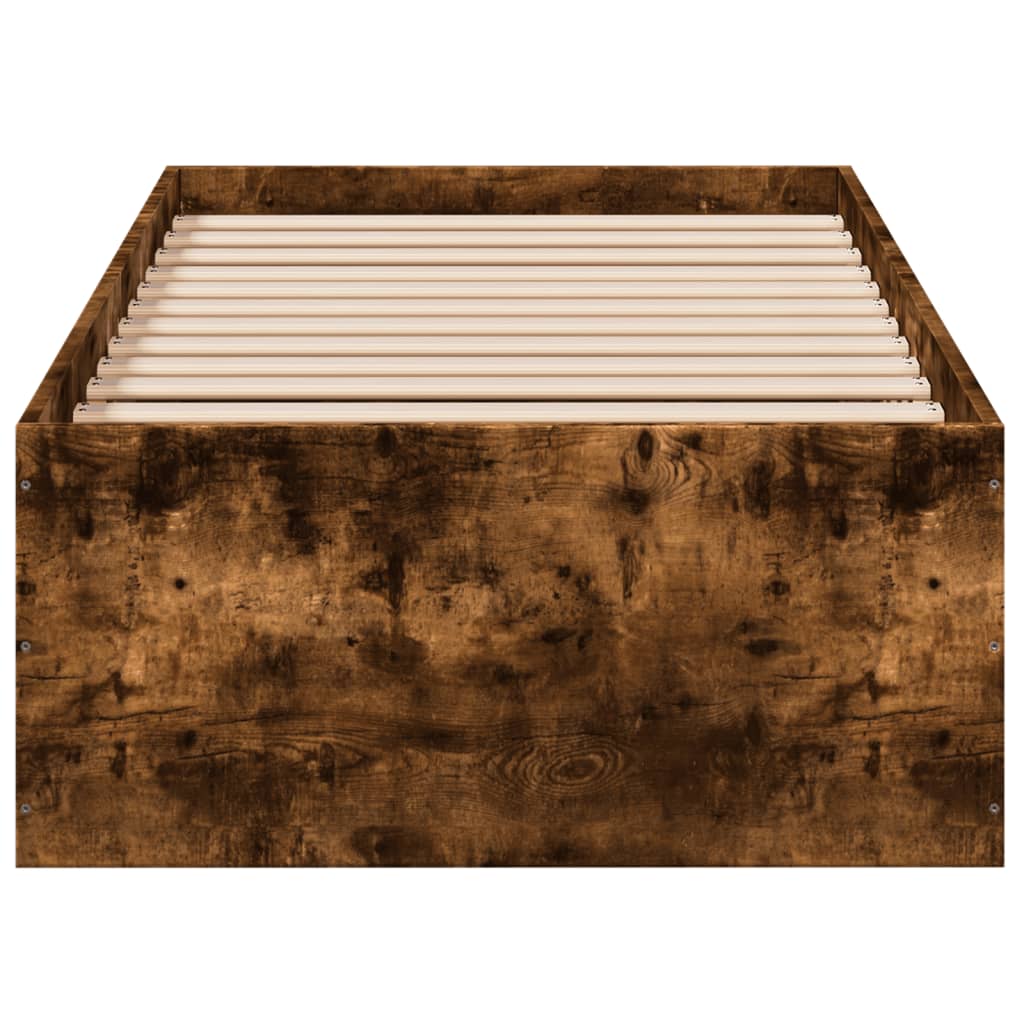 Cadre de lit sans matelas chêne fumé 100x200 cm - XIOS