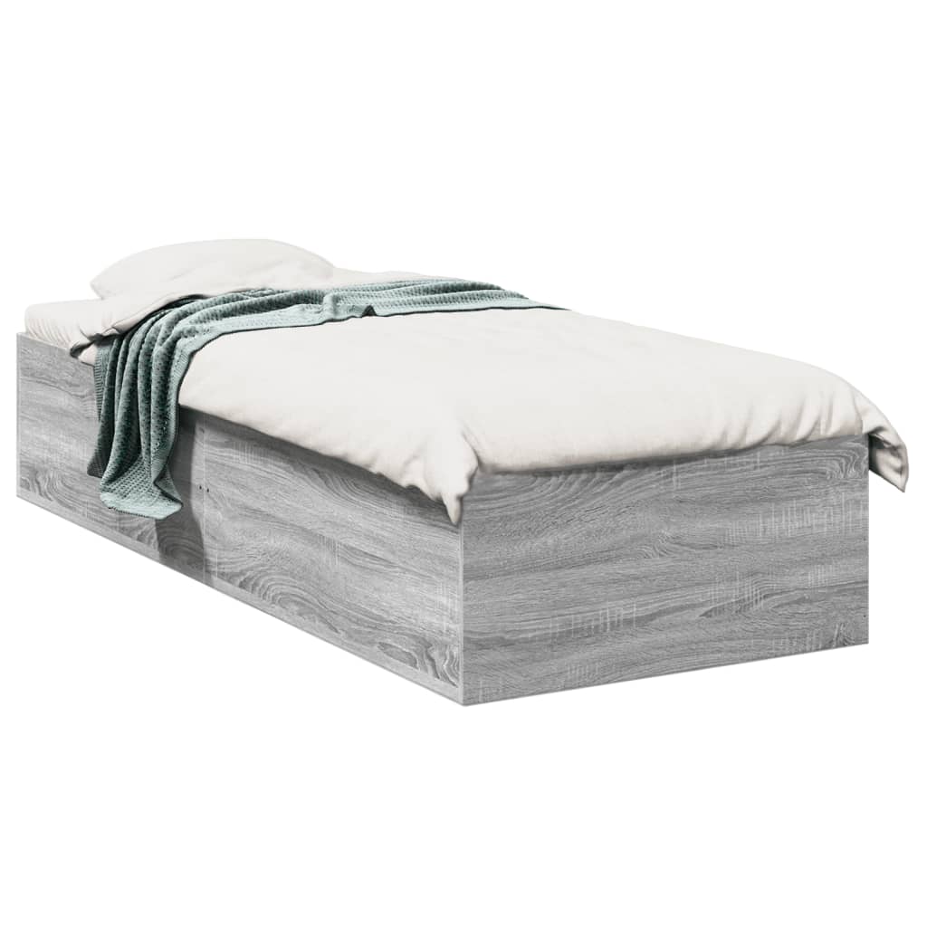 Cadre de lit sans matelas sonoma gris 100x200 cm - XIOS