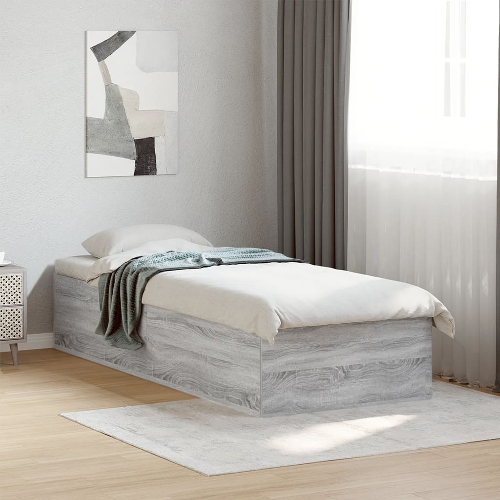 Cadre de lit sans matelas sonoma gris 100x200 cm - XIOS