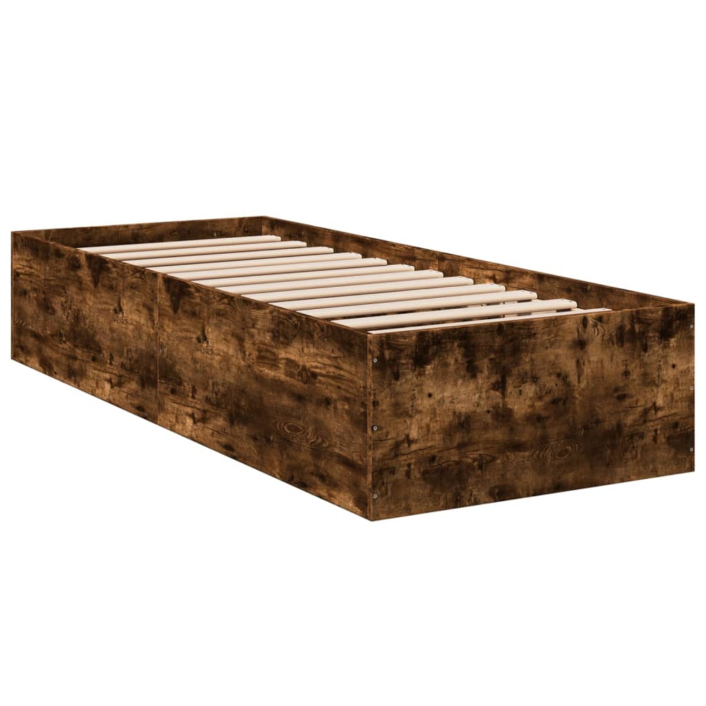 Cadre de lit sans matelas chêne fumé 90x200 cm - XIOS