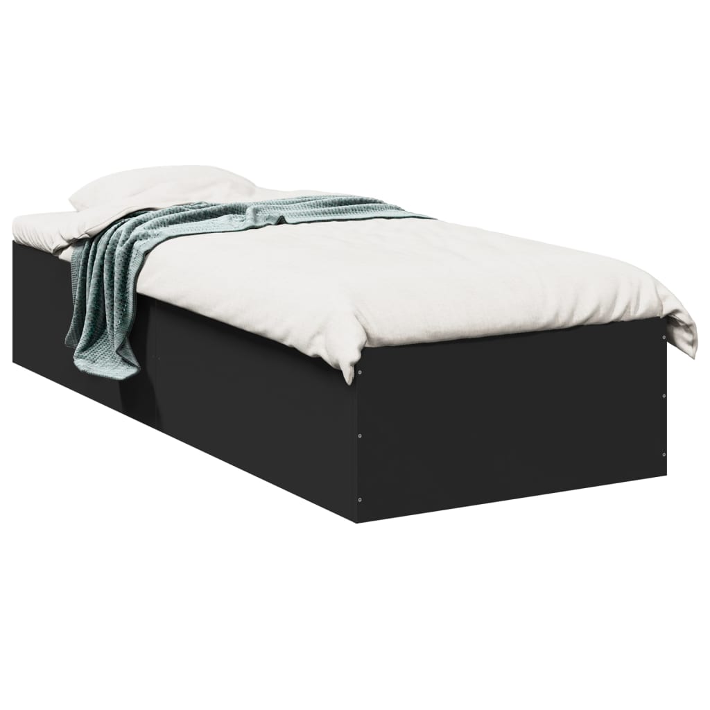 Cadre de lit sans matelas noir 90x190 cm - XIOS