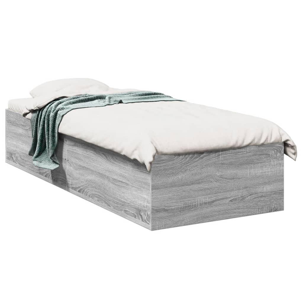Cadre de lit sans matelas sonoma gris 90x190 cm - XIOS