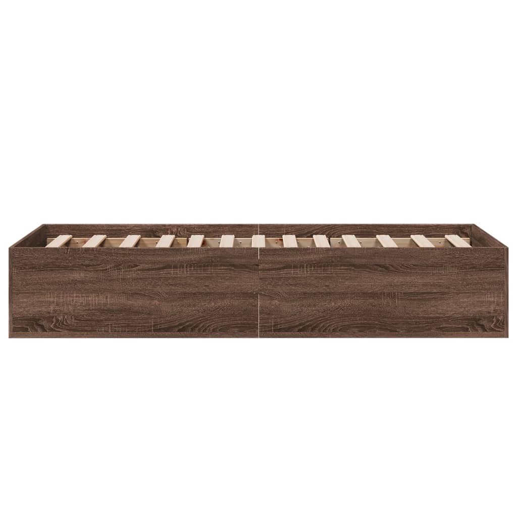 Cadre de lit sans matelas chêne marron 90x190 cm - XIOS