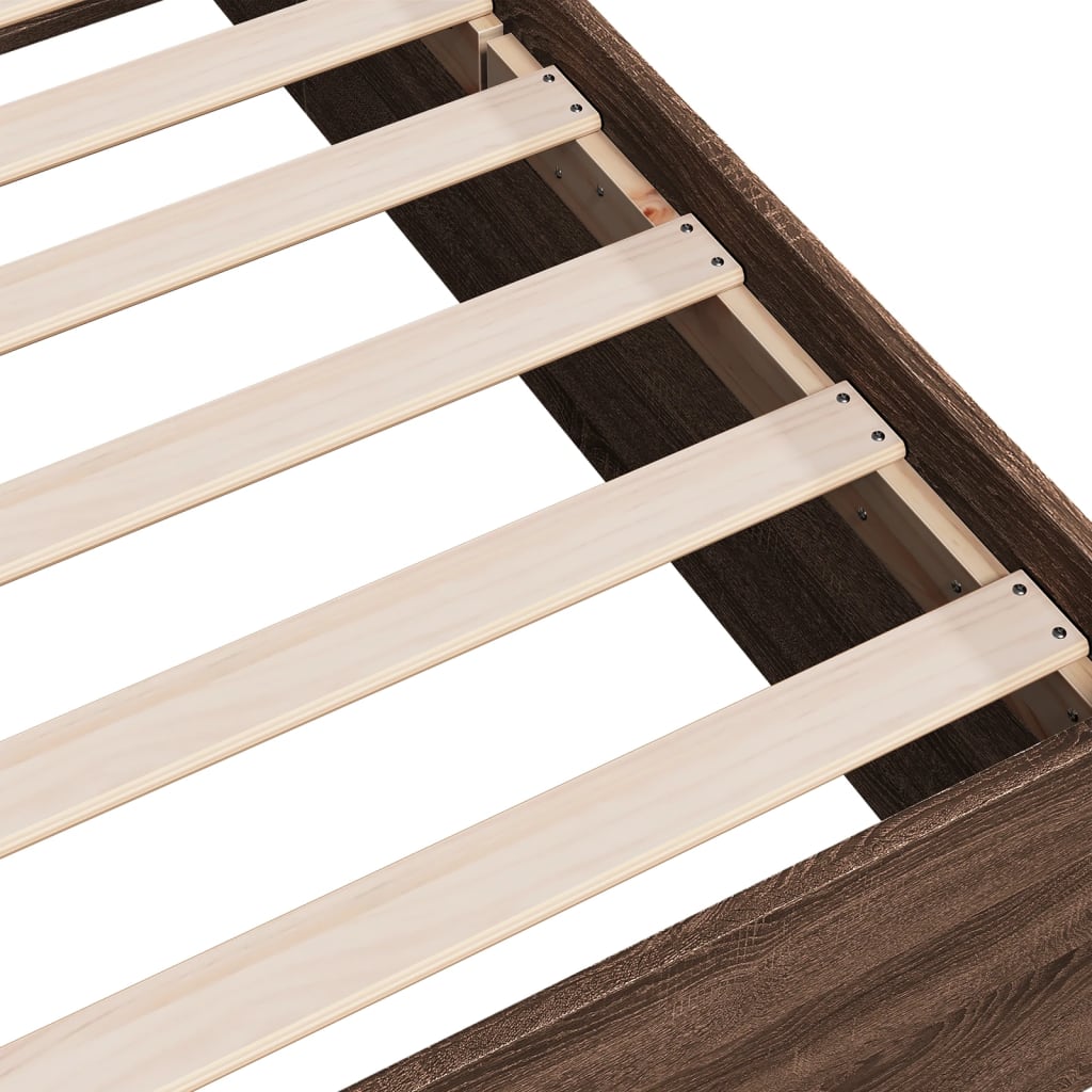 Cadre de lit sans matelas chêne marron 90x190 cm - XIOS