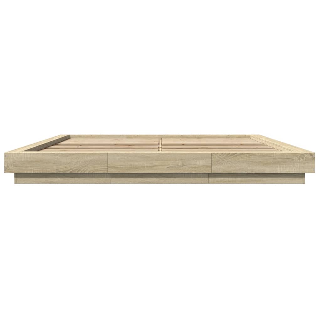Cadre de lit avec lumières LED sans matelas 200x200 cm - XIOS