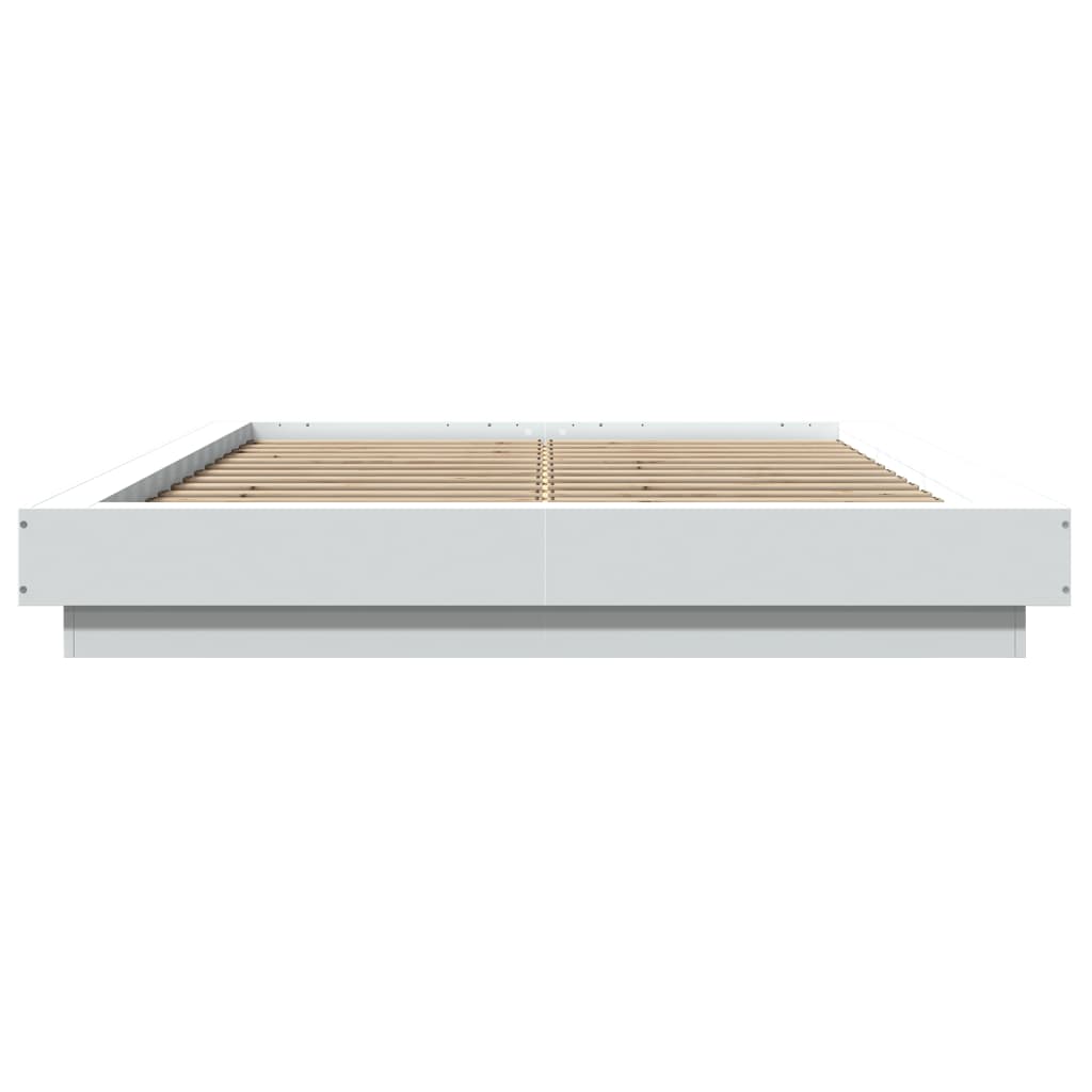 Cadre de lit avec lumières LED sans matelas blanc 140x200 cm - XIOS