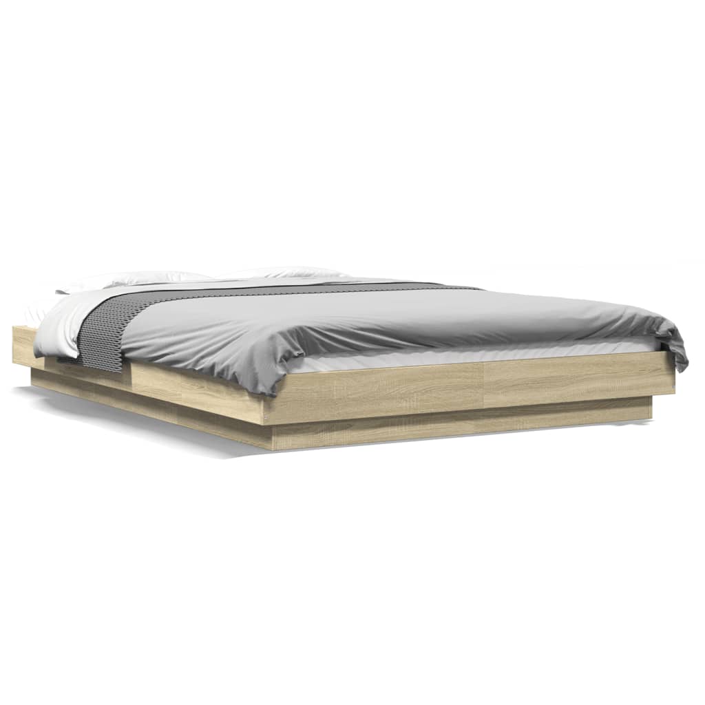 Cadre de lit avec lumières LED sans matelas 140x200 cm - XIOS