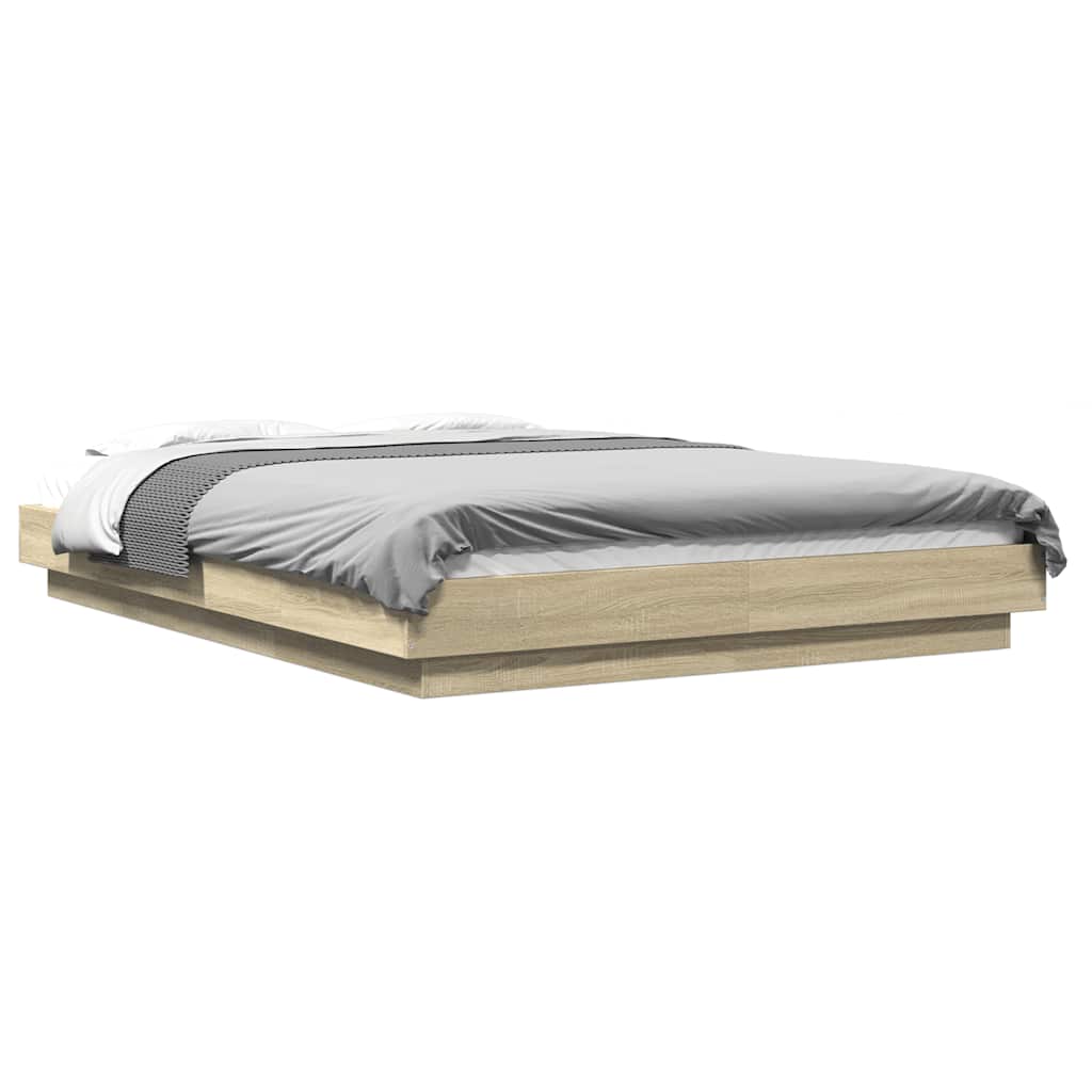 Cadre de lit avec lumières LED sans matelas 140x200 cm - XIOS