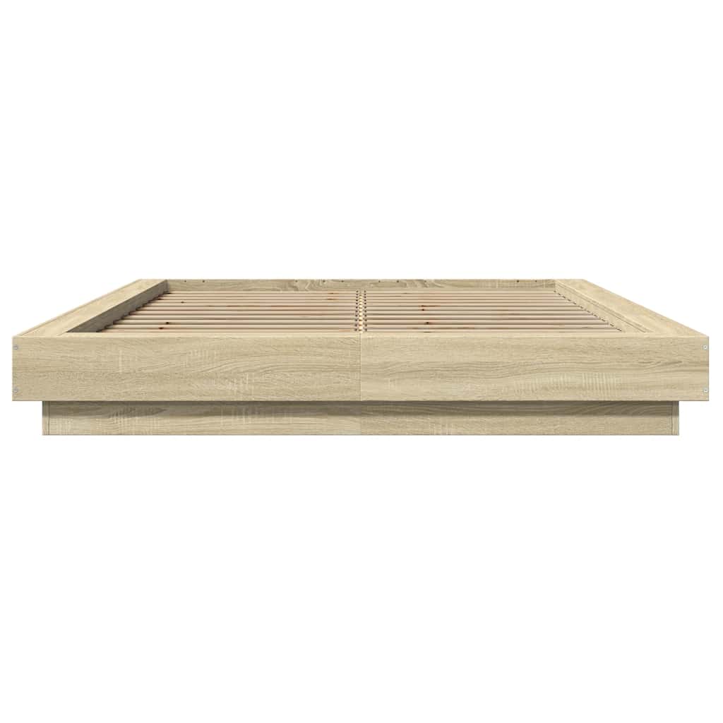 Cadre de lit avec lumières LED sans matelas 140x200 cm - XIOS