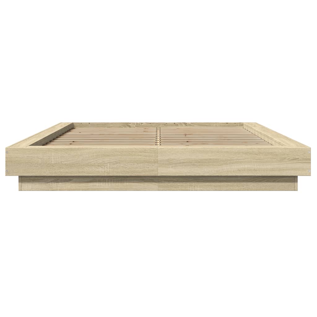 Cadre de lit avec lumières LED sans matelas 140x200 cm - XIOS