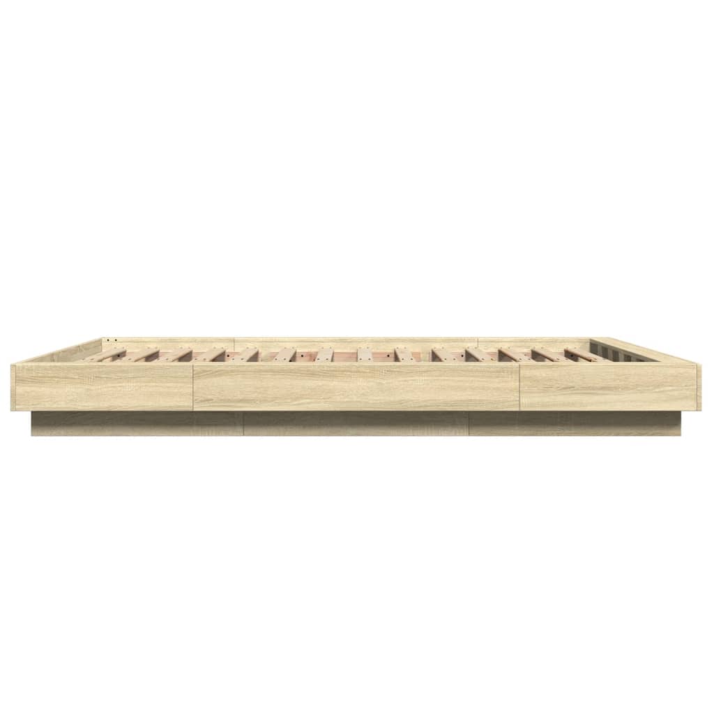 Cadre de lit avec lumières LED sans matelas 140x200 cm - XIOS