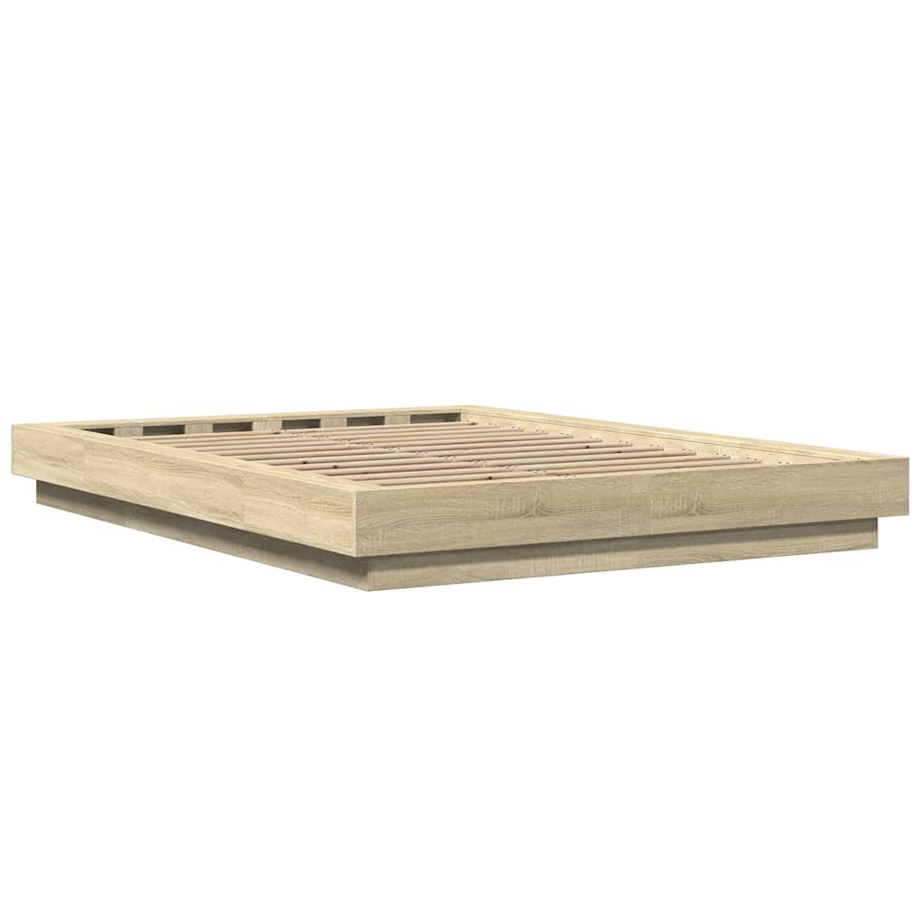 Cadre de lit avec lumières LED sans matelas 140x200 cm - XIOS