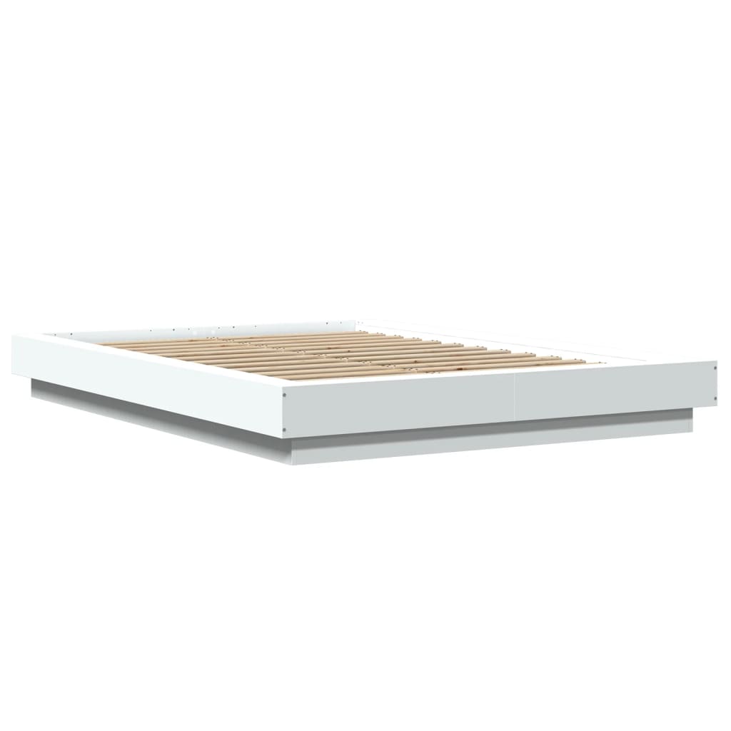 Cadre de lit avec lumières LED sans matelas blanc 120x200 cm - XIOS
