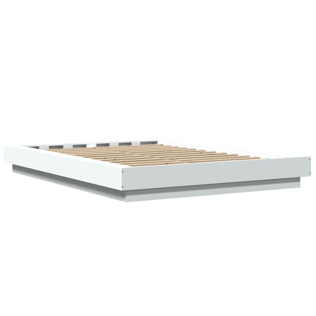 Cadre de lit avec lumières LED sans matelas blanc 120x200 cm - XIOS