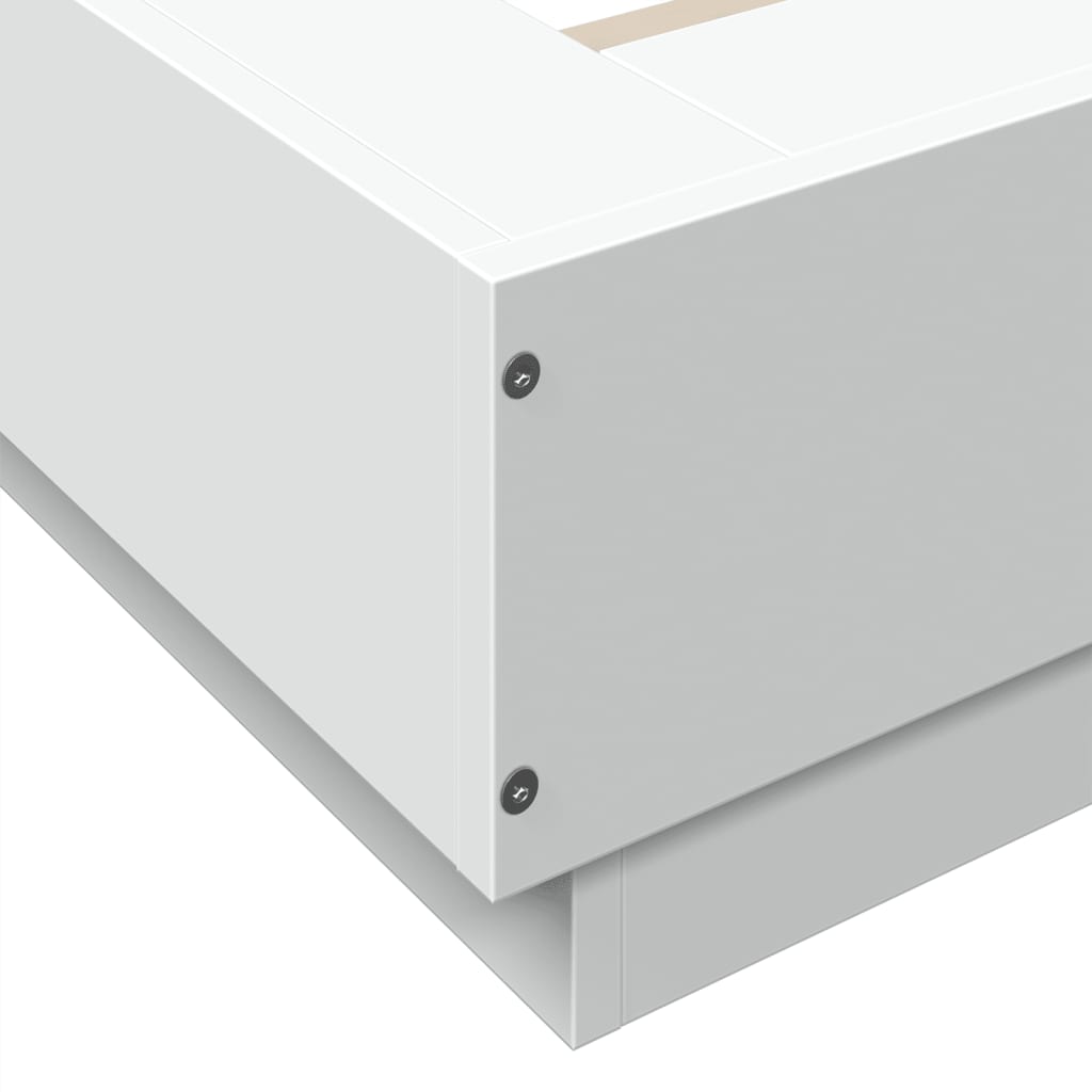 Cadre de lit avec lumières LED sans matelas blanc 120x200 cm - XIOS