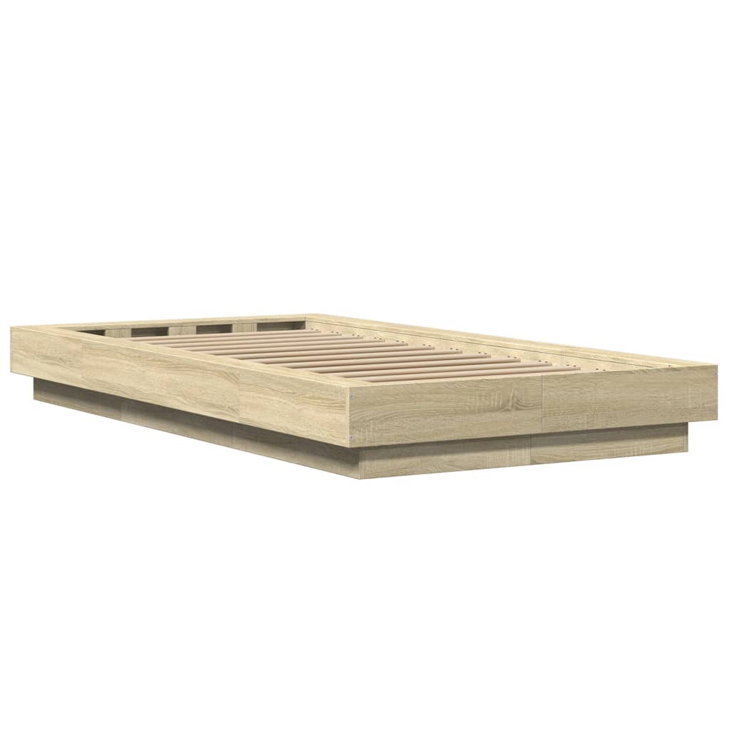 Cadre de lit avec lumières LED sans matelas 90x200 cm - XIOS