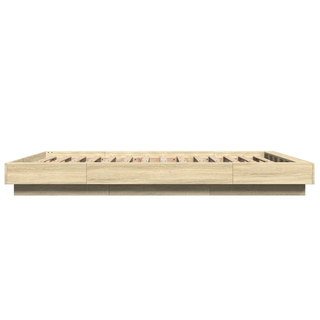 Cadre de lit avec lumières LED sans matelas140x190 cm - XIOS