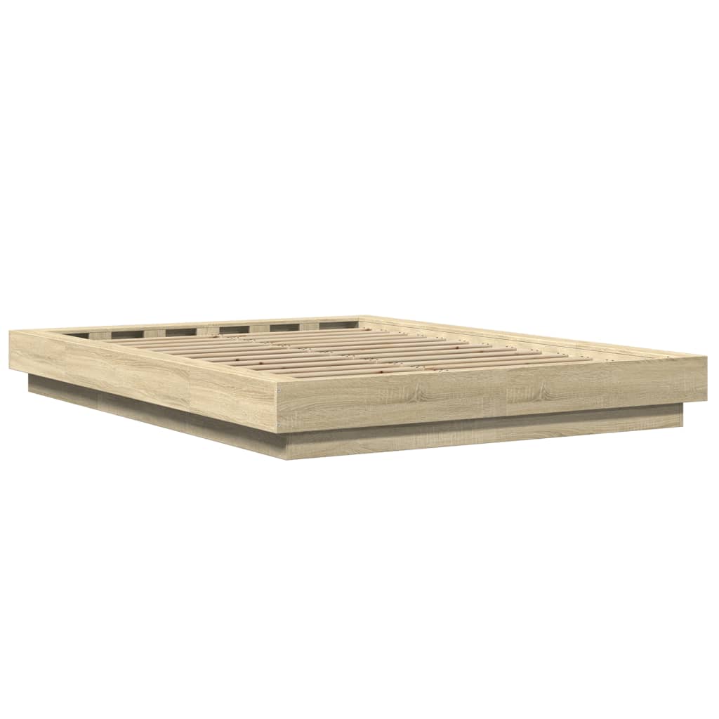 Cadre de lit avec lumières LED sans matelas 135x190 cm - XIOS