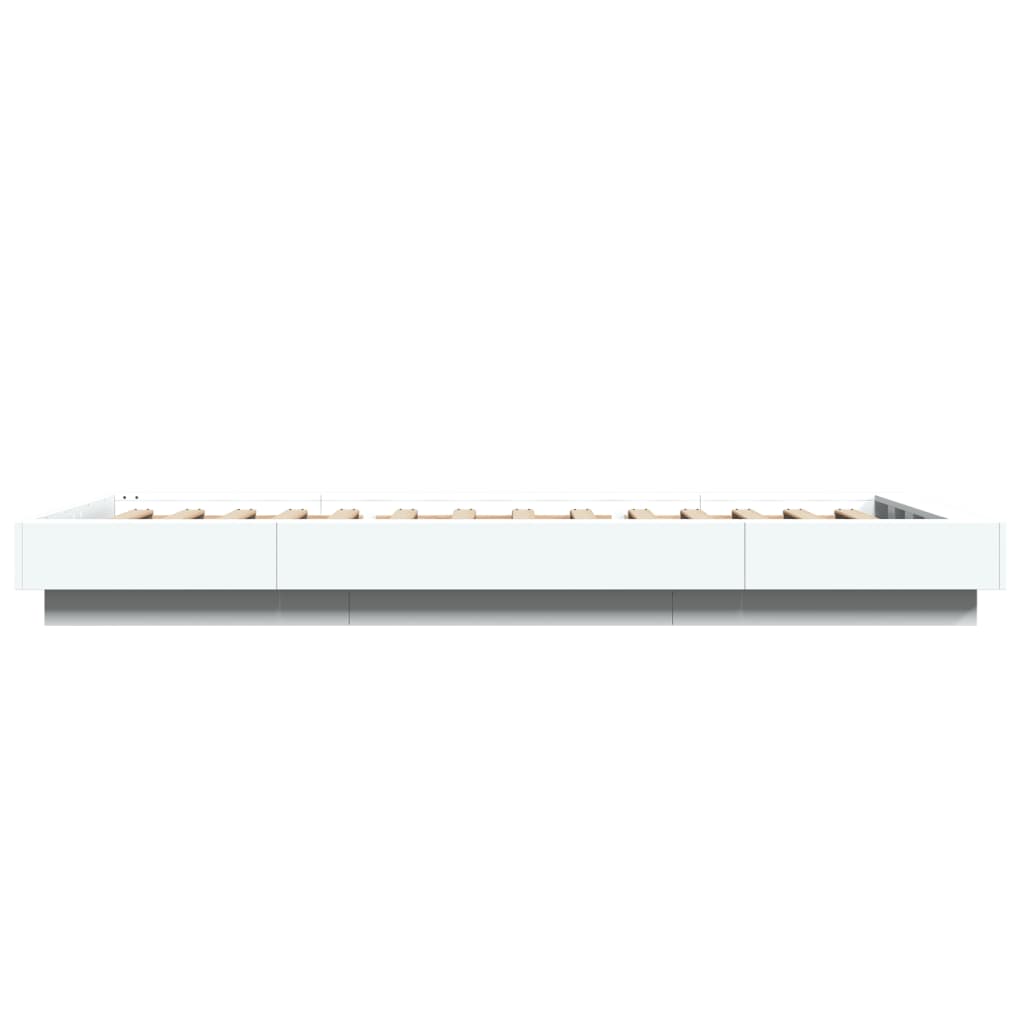 Cadre de lit avec lumières LED sans matelas blanc 90x190 cm - XIOS