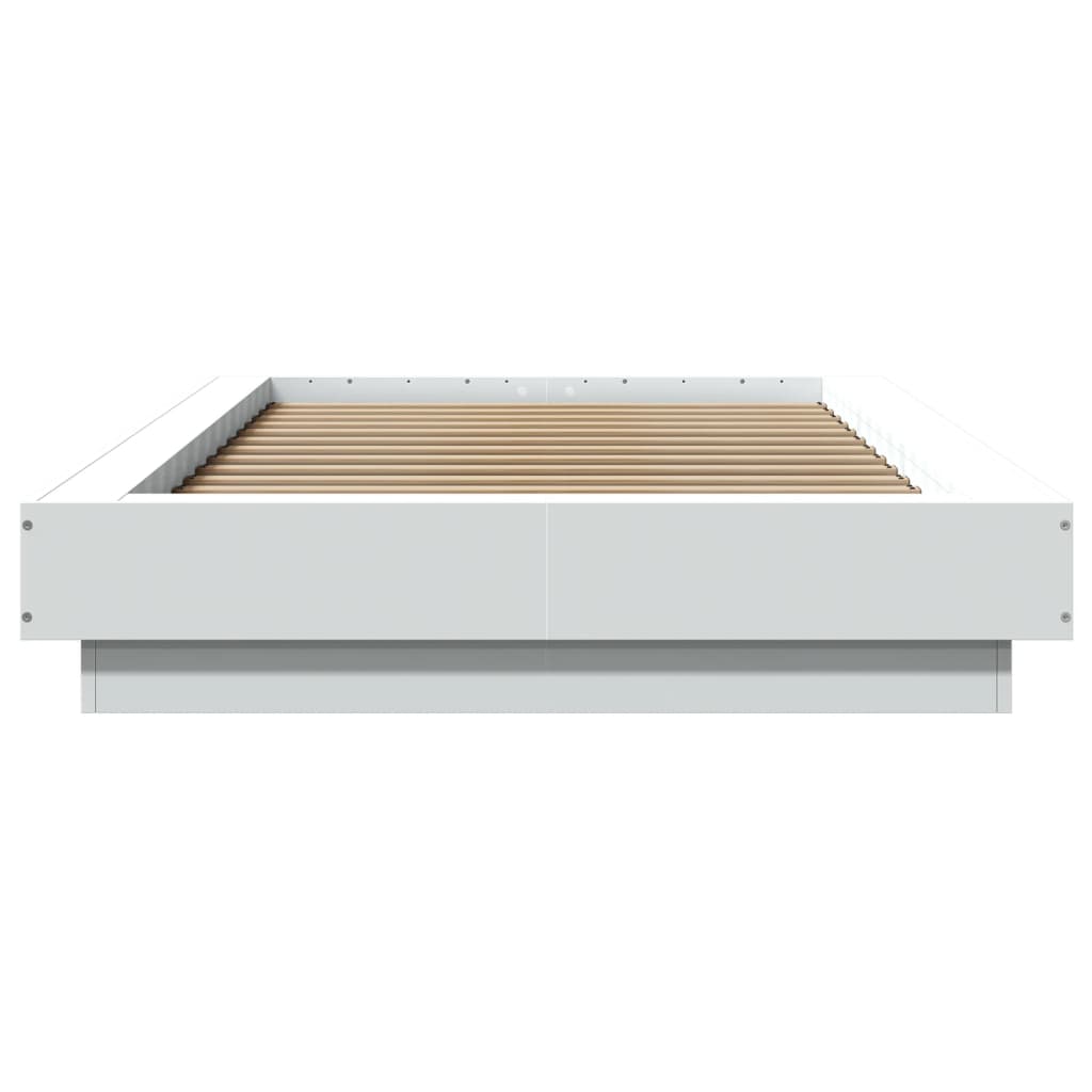 Cadre de lit avec lumières LED sans matelas blanc 75x190 cm - XIOS