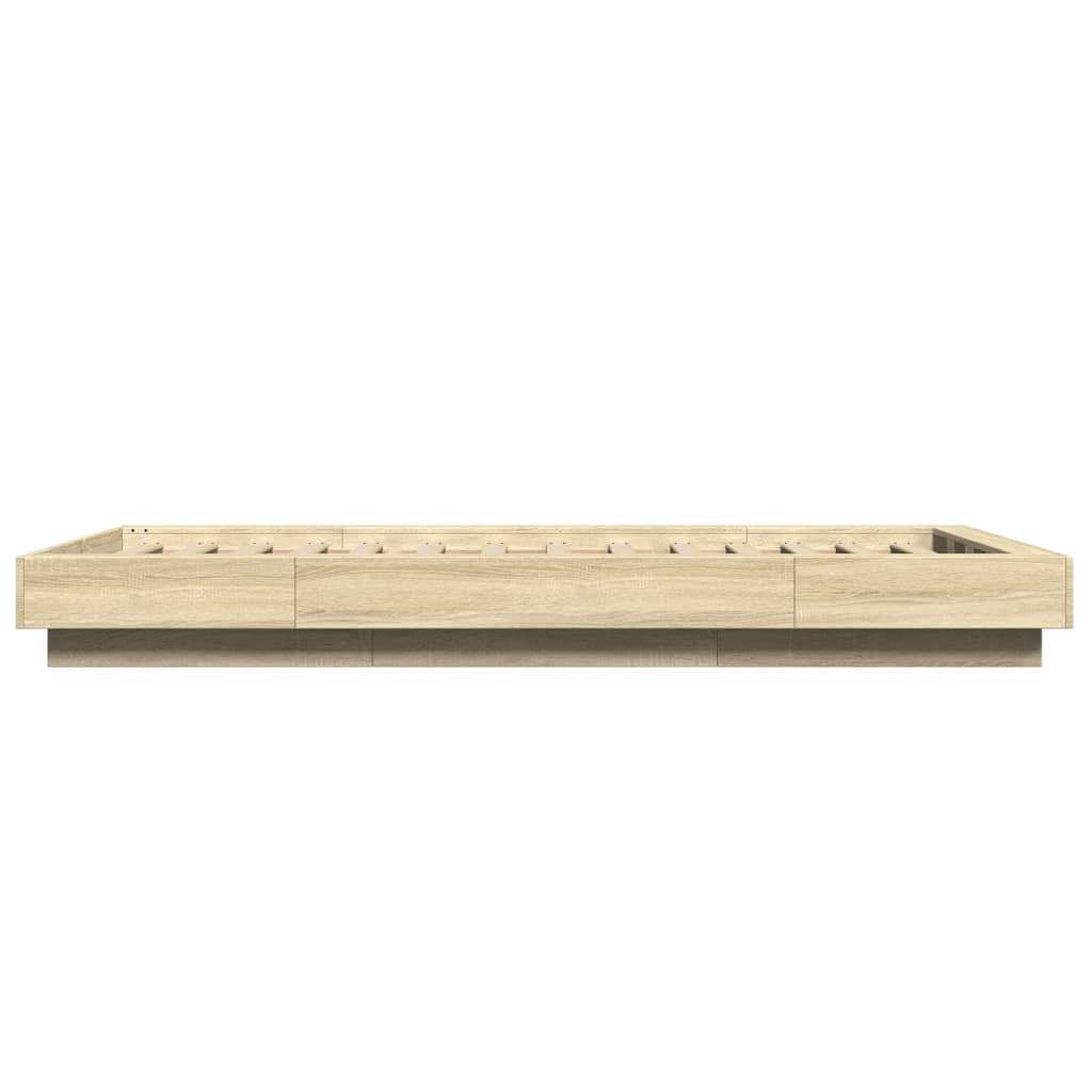 Cadre de lit avec lumières LED sans matelas 75x190 cm - XIOS