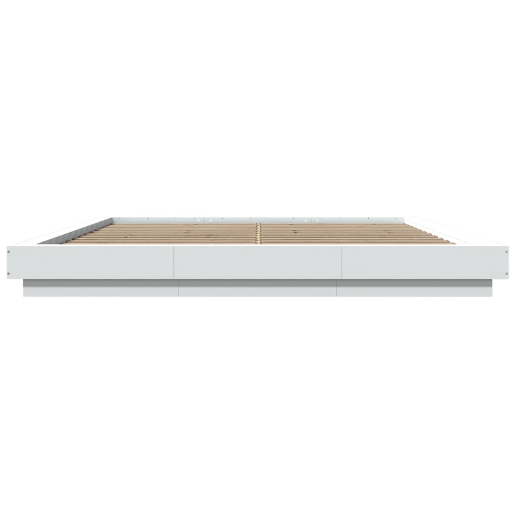 Cadre de lit sans matelas blanc 200x200 cm - XIOS