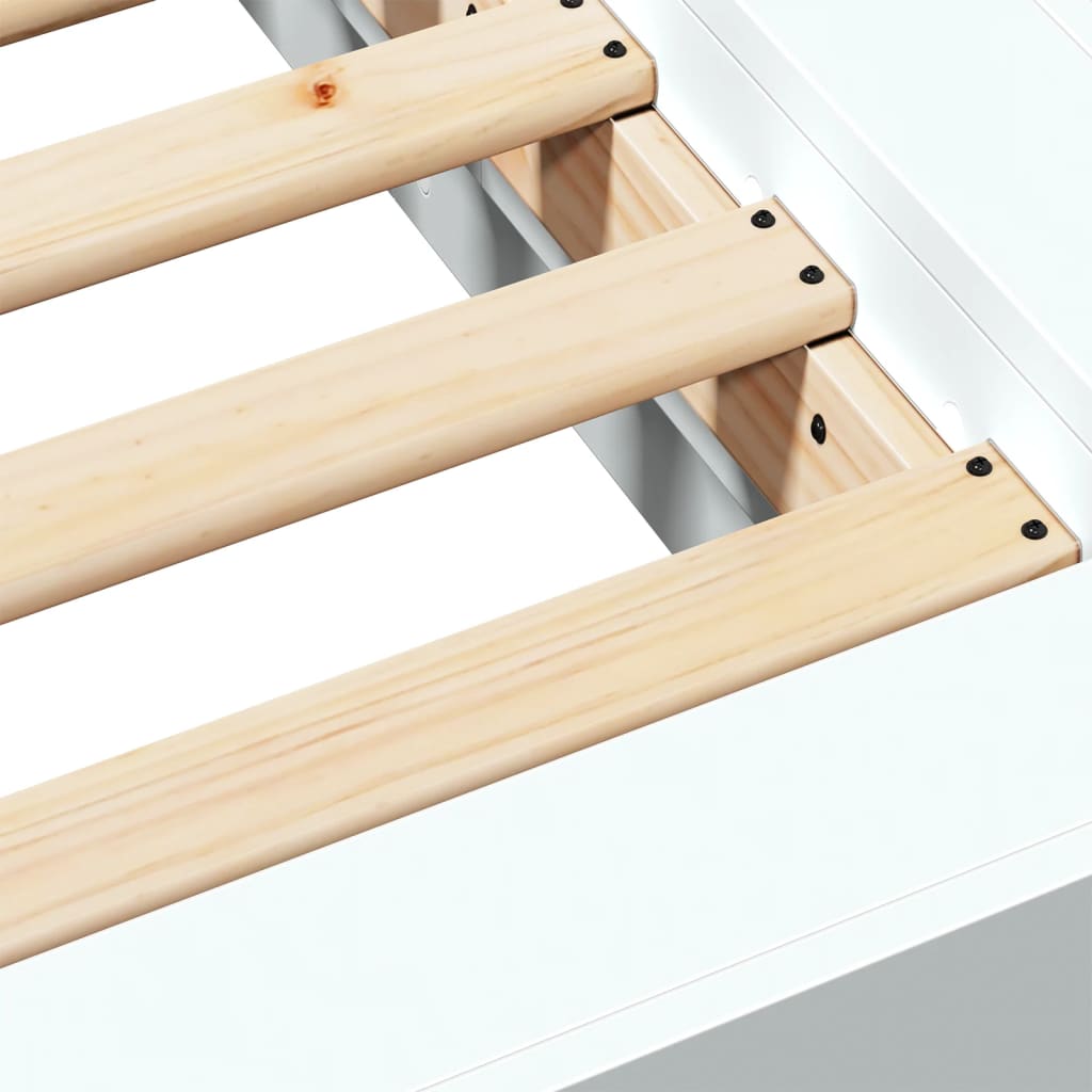 Cadre de lit sans matelas blanc 200x200 cm - XIOS