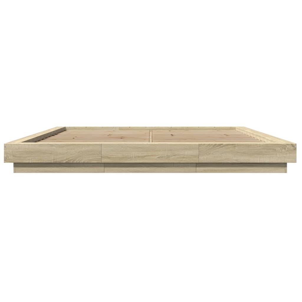 Cadre de lit sans matelas chêne sonoma 200x200 cm - XIOS