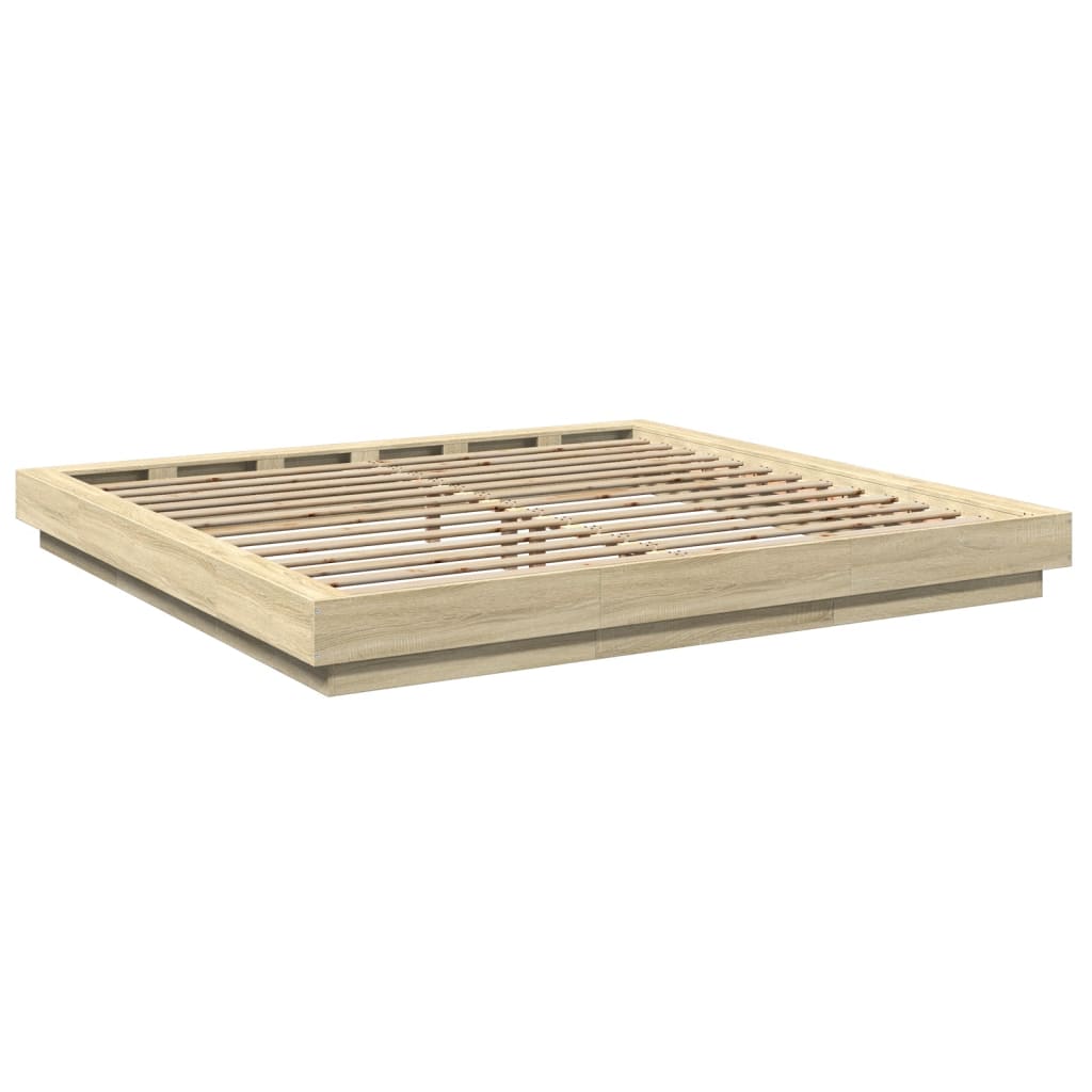 Cadre de lit sans matelas chêne sonoma 200x200 cm - XIOS