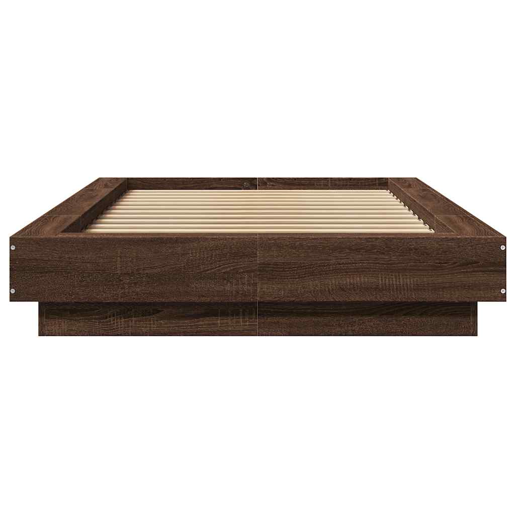 Cadre de lit sans matelas chêne marron 100x200 cm - XIOS