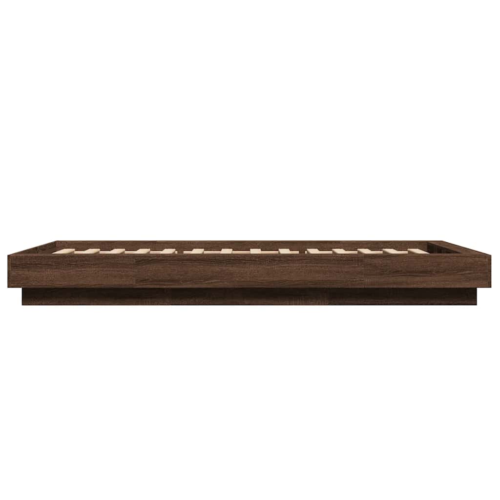 Cadre de lit sans matelas chêne marron 100x200 cm - XIOS