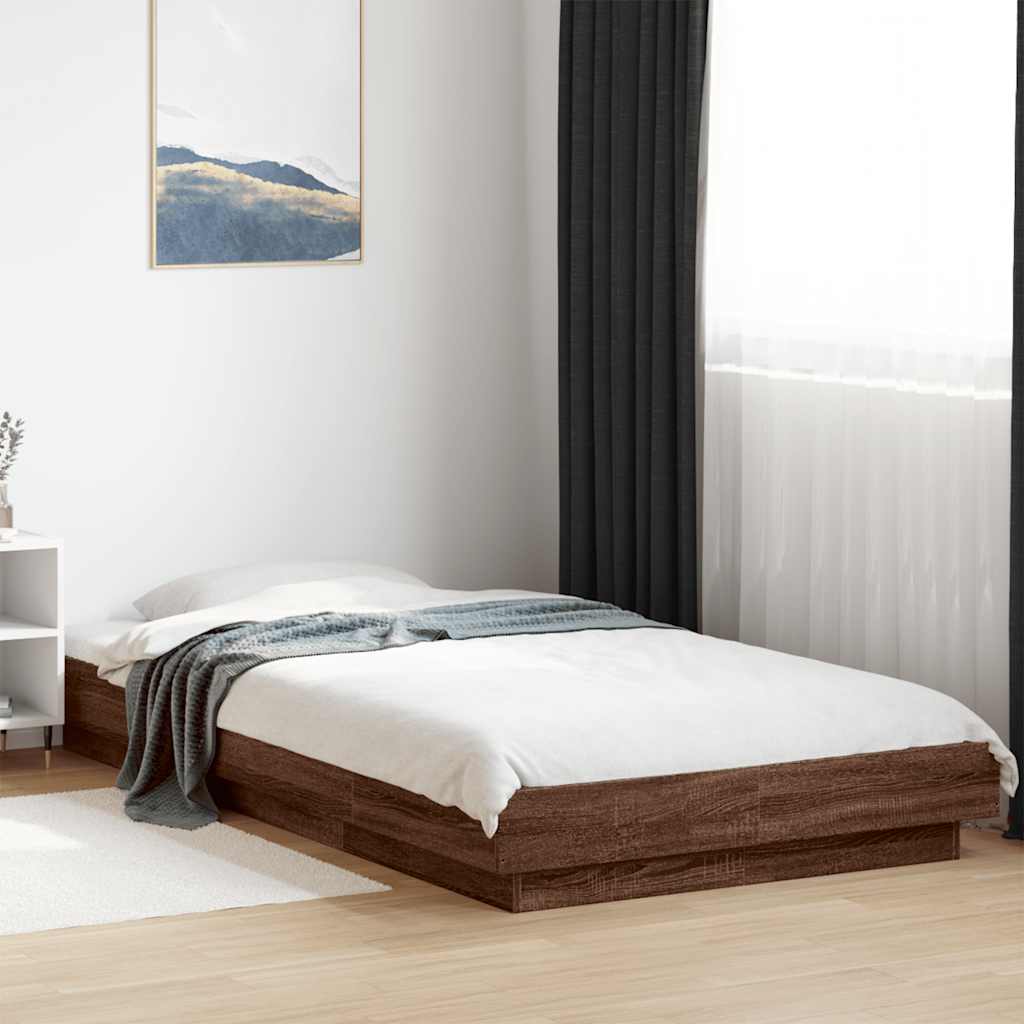 Cadre de lit sans matelas chêne marron 100x200 cm - XIOS