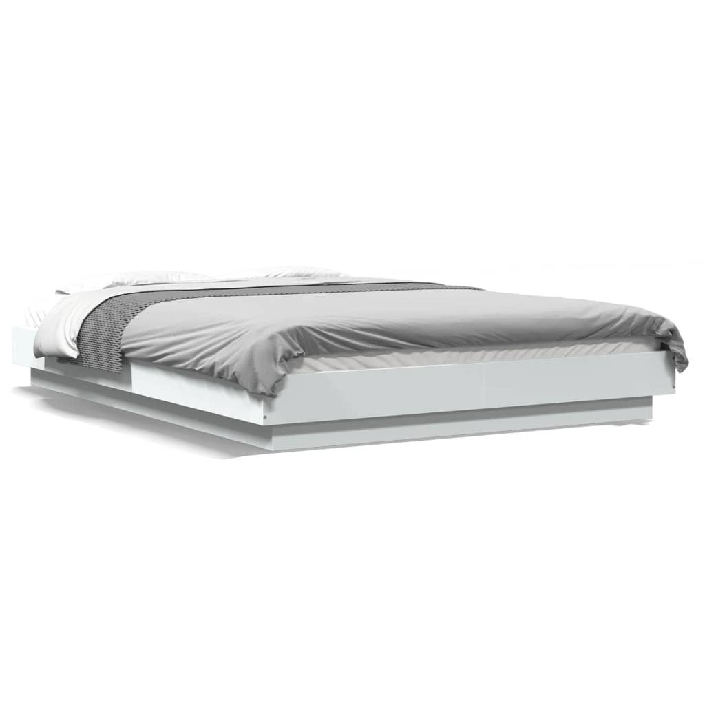 Cadre de lit sans matelas blanc 140x190 cm - XIOS
