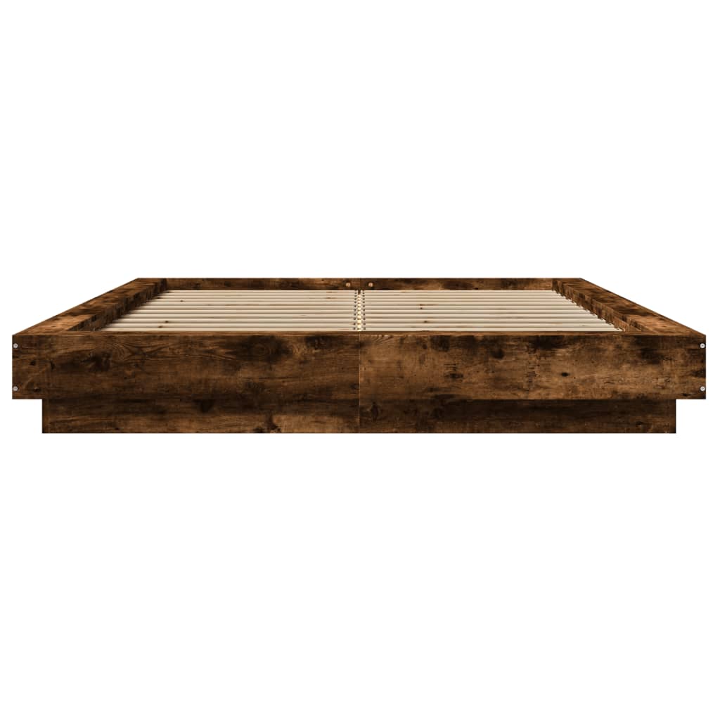 Cadre de lit sans matelas chêne fumé 140x190 cm - XIOS