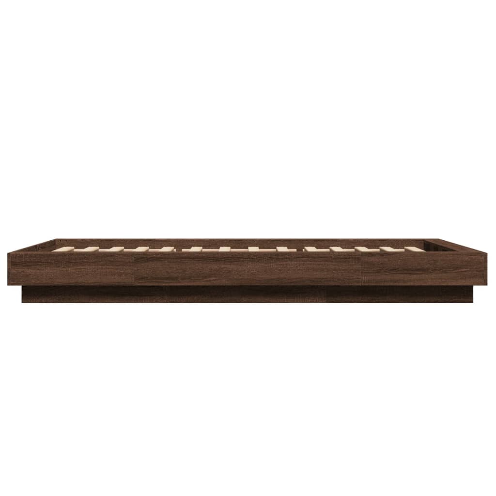 Cadre de lit sans matelas chêne marron 90x190 cm - XIOS