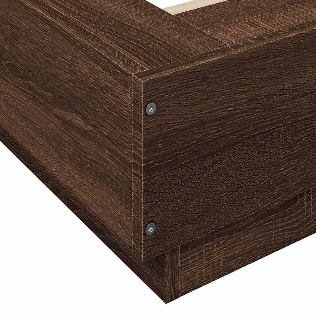 Cadre de lit sans matelas chêne marron 90x190 cm - XIOS