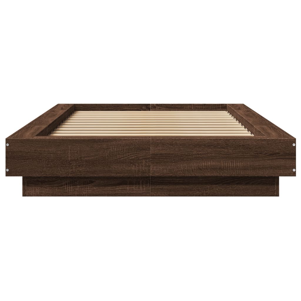 Cadre de lit sans matelas chêne marron 75x190 cm - XIOS