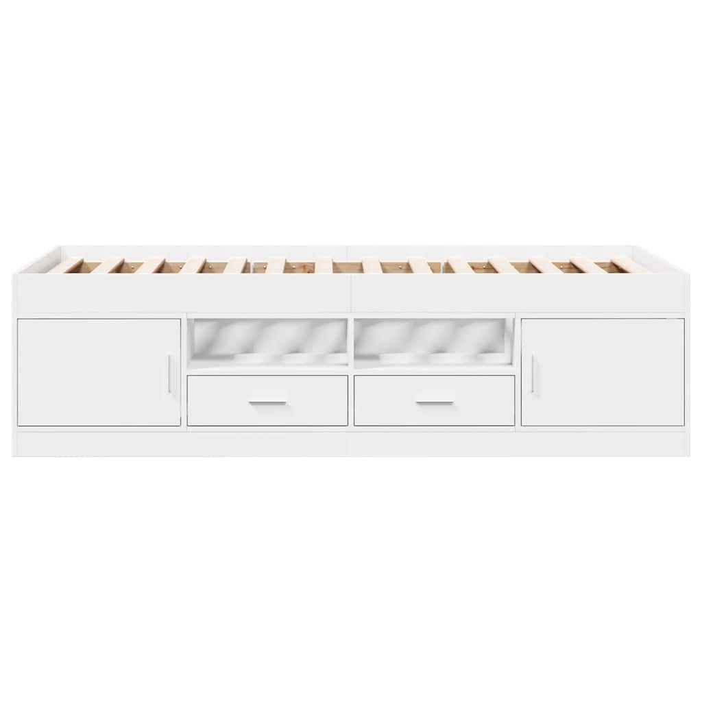 Lit de jour avec tiroirs sans matelas blanc 100x200 cm - XIOS