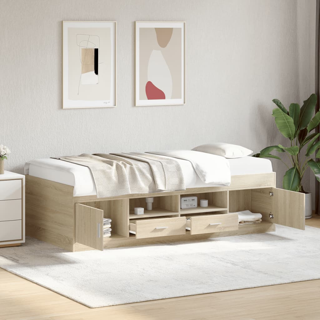 Lit de jour avec tiroirs sans matelas chêne sonoma 100x200 cm - XIOS