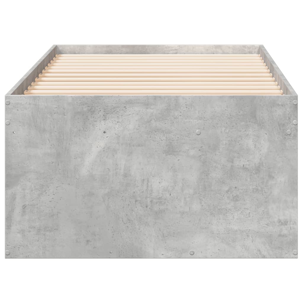 Lit de jour avec tiroirs sans matelas gris béton 100x200 cm - XIOS