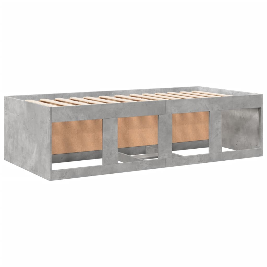 Lit de jour avec tiroirs sans matelas gris béton 100x200 cm - XIOS