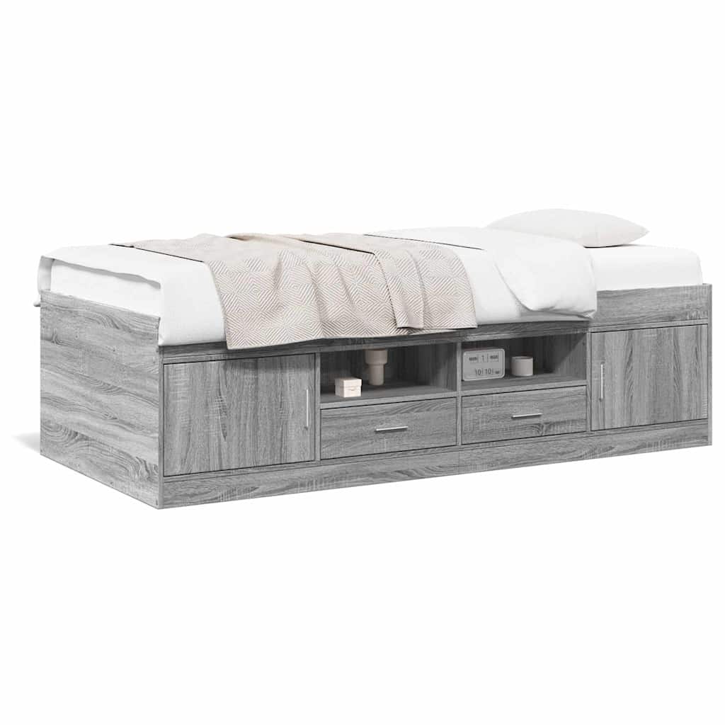 Lit de jour avec tiroirs sans matelas sonoma gris 100x200 cm - XIOS