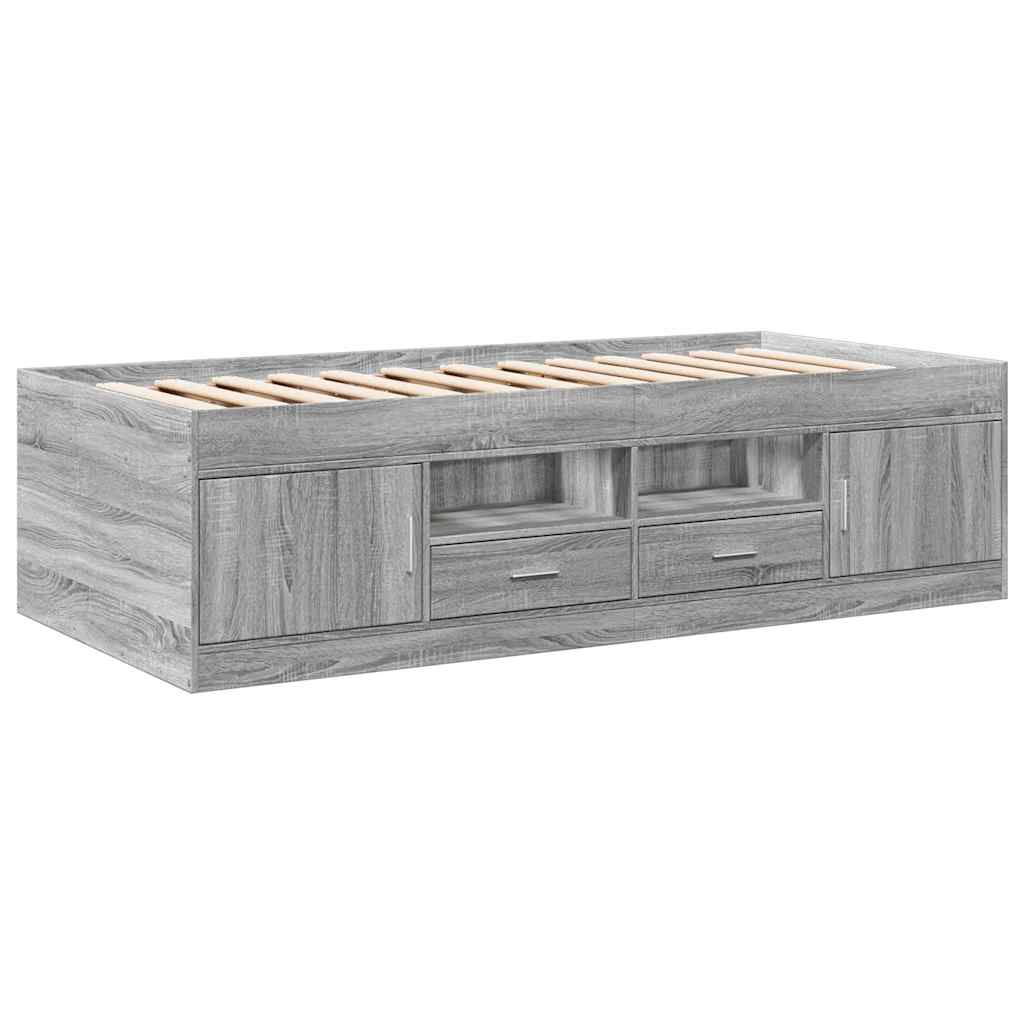 Lit de jour avec tiroirs sans matelas sonoma gris 100x200 cm - XIOS