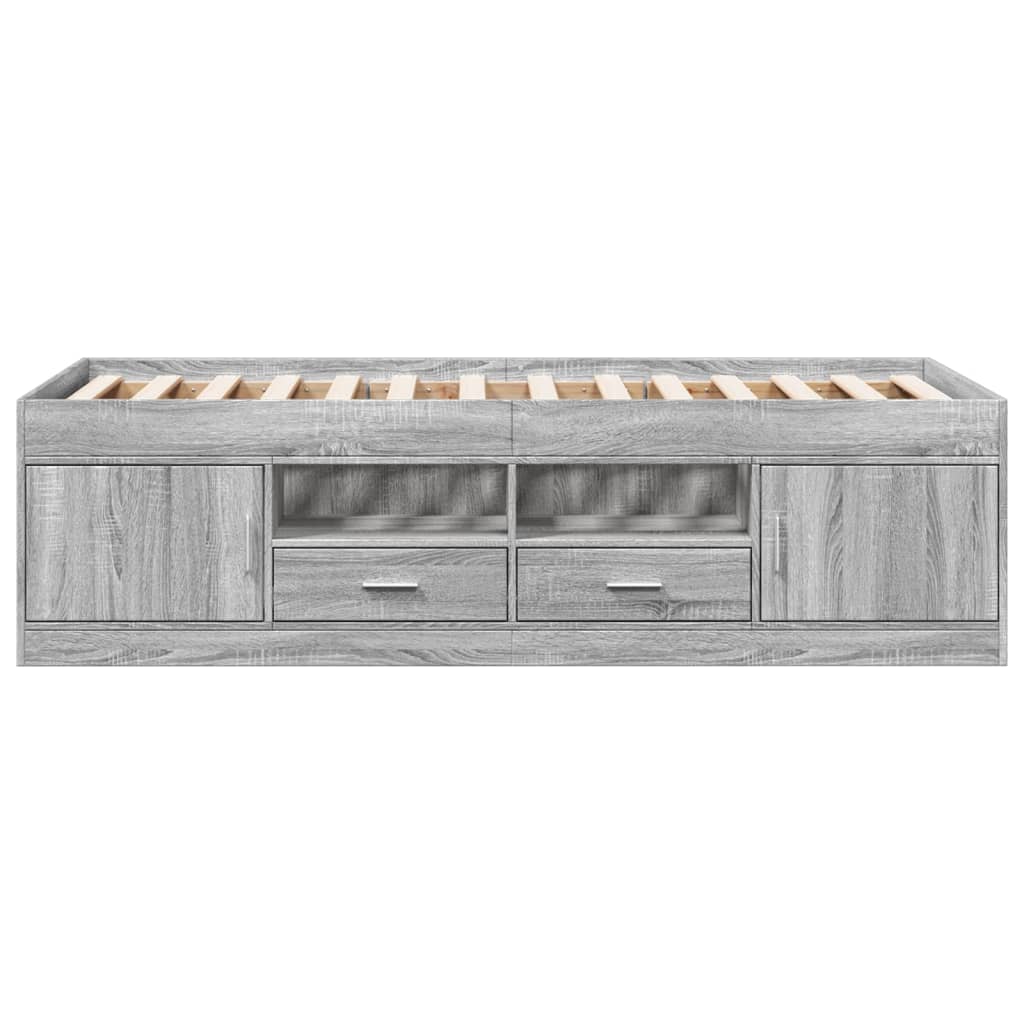 Lit de jour avec tiroirs sans matelas sonoma gris 100x200 cm - XIOS