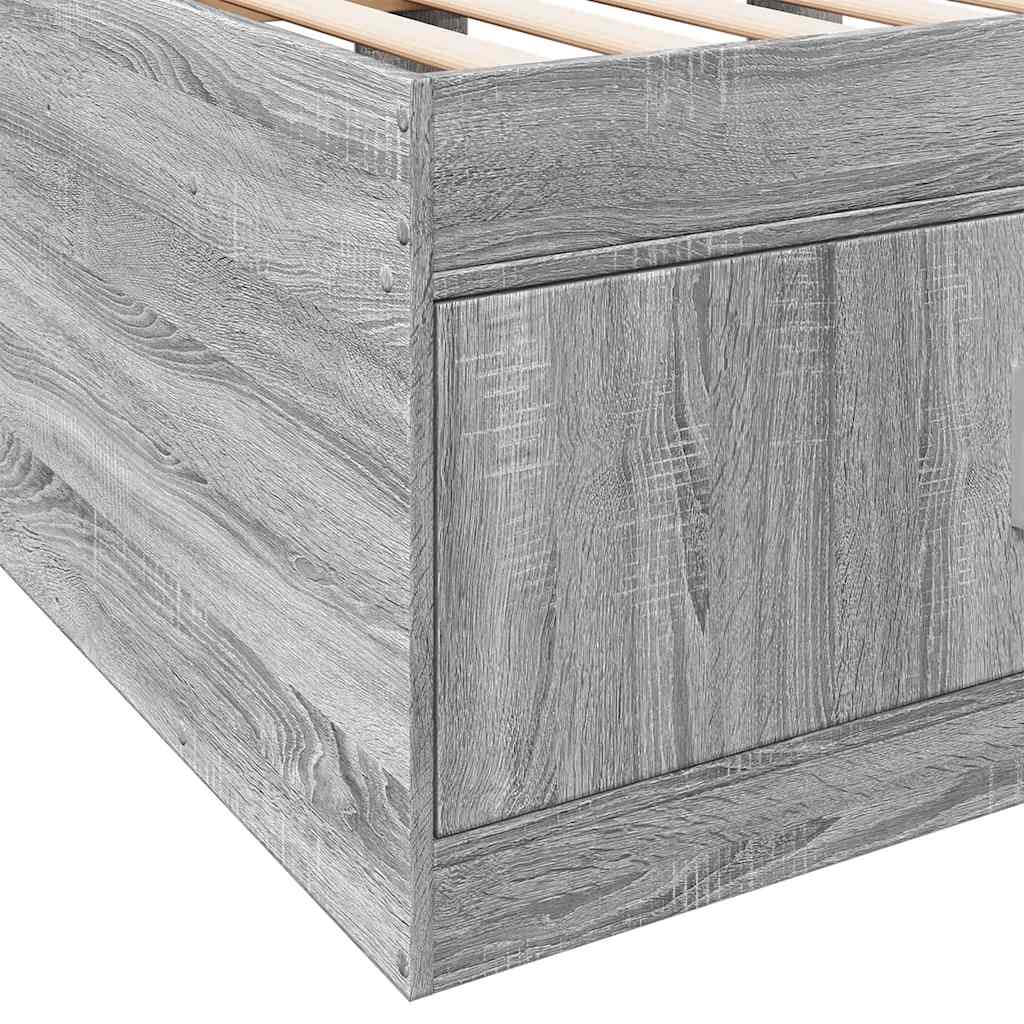 Lit de jour avec tiroirs sans matelas sonoma gris 100x200 cm - XIOS